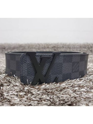 LV Initial Damier Graphite Belt 95 - LOUIS VUITTON - BALAAN 1