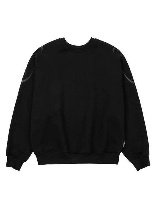 Tribal AJO Leather Applique Sweatshirt BLACK Black 270086 - AJOBYAJO - BALAAN 1