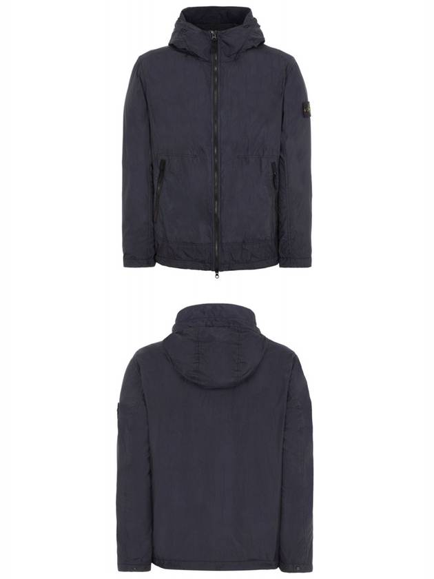 Crinkle Wappen Patch Hooded Jacket Navy - STONE ISLAND - BALAAN 5