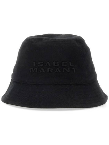 Haley Logo Bucket Hat Black - ISABEL MARANT - BALAAN 1