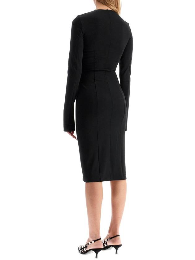 midi dress with double zipper detail - THE ATTICO - BALAAN 3