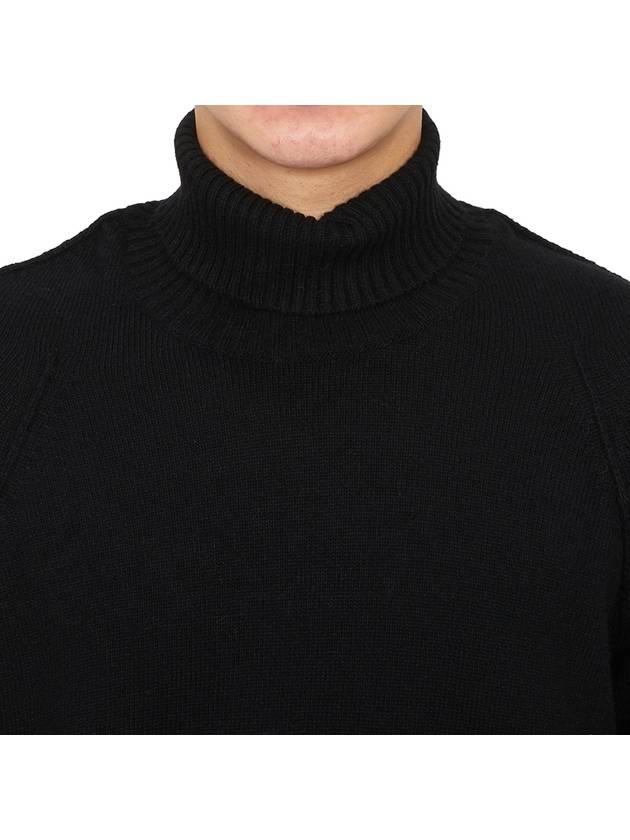 Lambswool GRS Knit Turtleneck Black - CP COMPANY - BALAAN 6