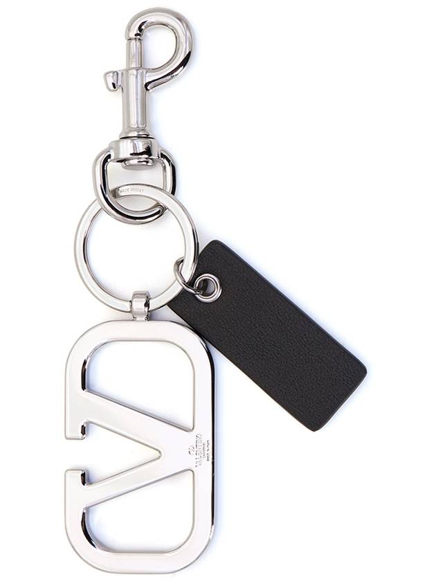 V Logo Signature Key Holder Black - VALENTINO - BALAAN 3