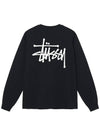 Basic Long Sleeve T-Shirt Black - STUSSY - BALAAN 2