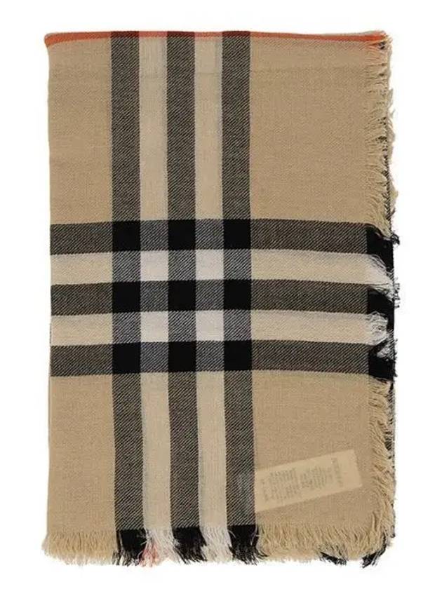 Vintage Check Wool Scarf Beige - BURBERRY - BALAAN 2