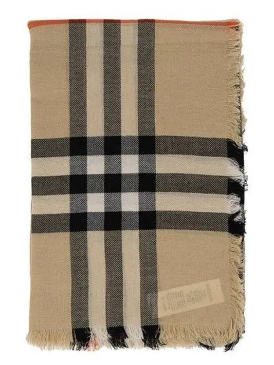 Vintage Check Wool Scarf Beige - BURBERRY - BALAAN 2