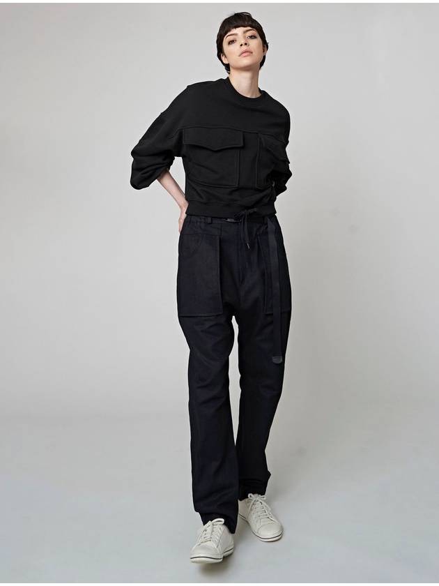 Flap Pocket Sweatshirt Black - ATHPLATFORM - BALAAN 3