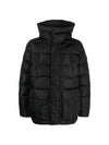 Men's Bixio Logo Hooded Quilted Padding Black - DUVETICA - BALAAN 1