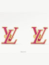 LV Iconic Enamel Earrings Gold Pink - LOUIS VUITTON - BALAAN 2