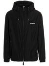 Men's Horseferry Logo Hooded Jacket Black - BURBERRY - BALAAN 1