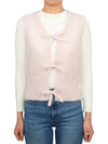 Tie String Light Mohair Vest Pink - GANNI - BALAAN 2