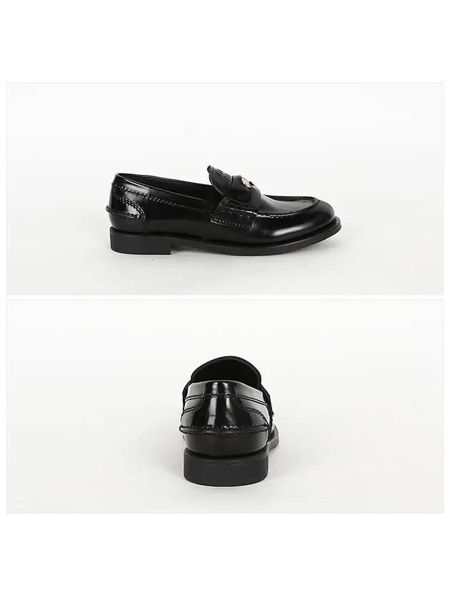 Penny Leather Loafers Black - MIU MIU - BALAAN.