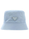 Re-Nylon Triangle Logo Bucket Hat Sky Blue - PRADA - BALAAN 2