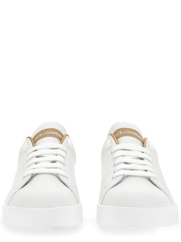 Metallic Logo Low Top Sneakers White - DOLCE&GABBANA - BALAAN 13