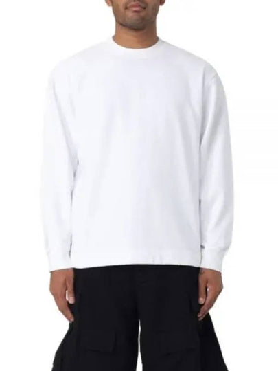 Crew Neck  Brushed Cotton Fleece Sweatshirt White - STONE ISLAND - BALAAN 2