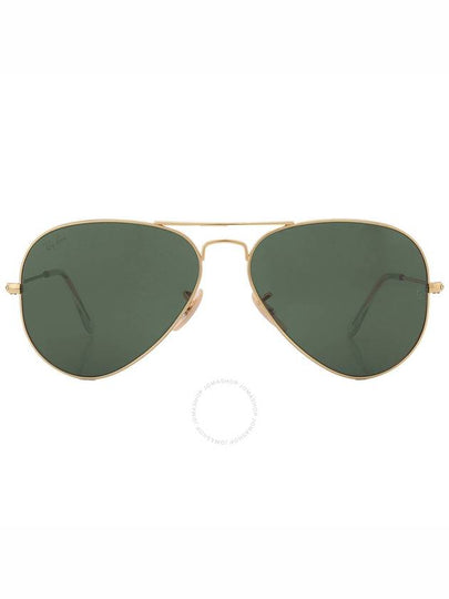 Aviator Large Metal Green Sunglasses Gold - RAY-BAN - BALAAN 2