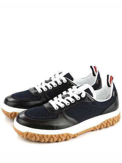 Letterman Panel Low-Top Sneakers Navy - THOM BROWNE - BALAAN 2