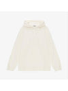 logo drawstring hooded top ivory - GANNI - BALAAN 2