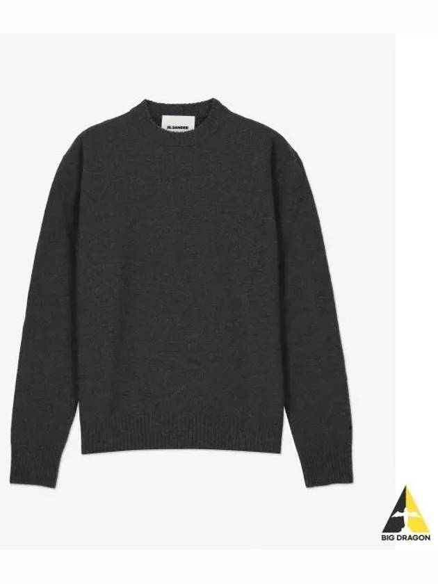 Crewneck Wool Knit Top Ash Grey - JIL SANDER - BALAAN 2