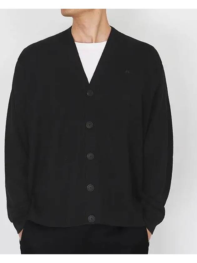 Lucas Merino Wool Knit Cardigan Black - J.LINDEBERG - BALAAN 2