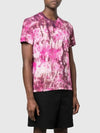 Tie Dye Short Sleeve T-Shirt Pink - AMI - BALAAN 2