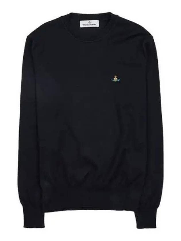 ORB Embroidered Crew Neck Knit Top Black - VIVIENNE WESTWOOD - BALAAN 2