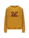 Edo Monogram Cashmere Knit Top Yellow - MAX MARA - BALAAN 1