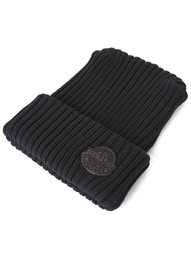 Wool Beanie Black - MONCLER - BALAAN 4