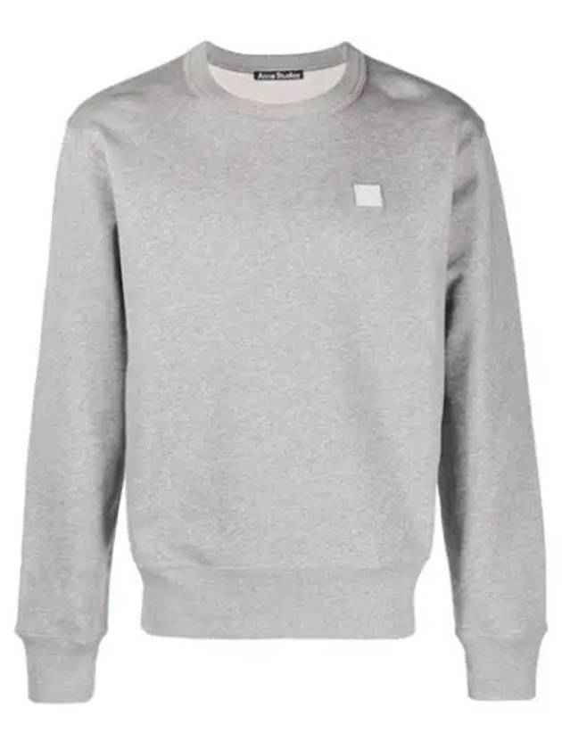 Face Logo Patch Cotton Sweatshirt Grey - ACNE STUDIOS - BALAAN 2