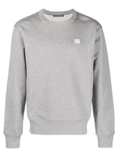 Face Logo Patch Cotton Sweatshirt Grey - ACNE STUDIOS - BALAAN 2