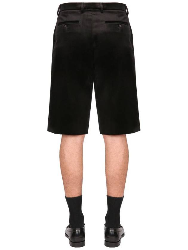 Men's Stretch Velvet Shorts Black - GUCCI - BALAAN 5