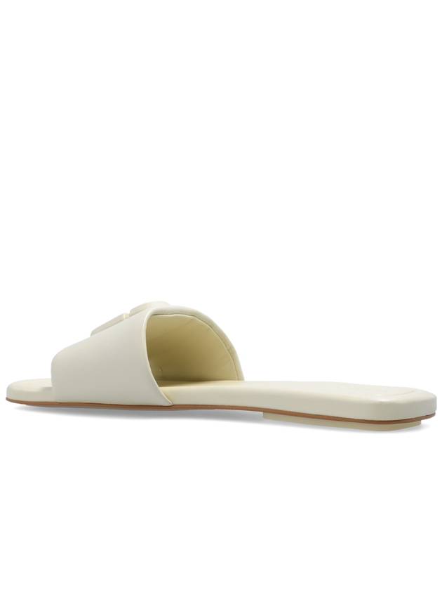 Marc Jacobs Slides With Logo, Women's, Cream - MARC JACOBS - BALAAN 5