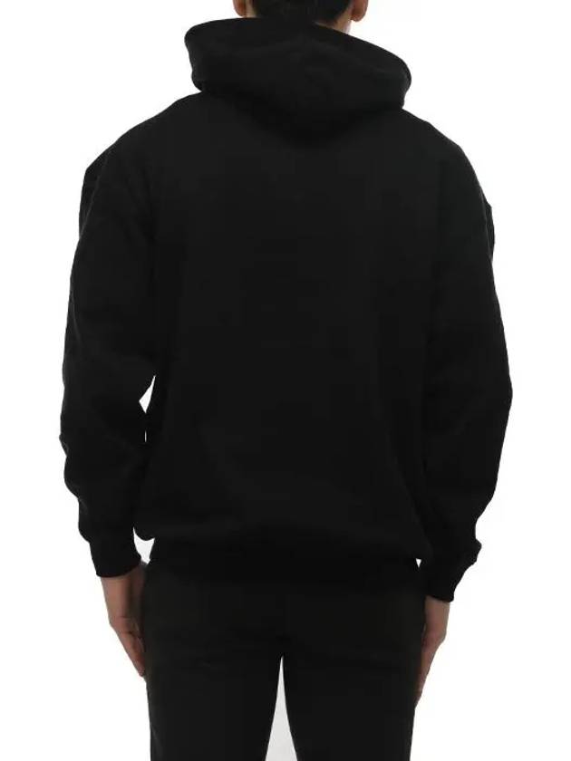 BB Logo Round Print Hoodie Black - BALENCIAGA - BALAAN 6