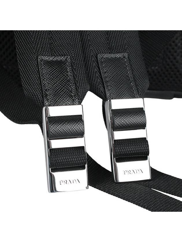 Triangle Logo Nylon Picnic Backpack Black - PRADA - BALAAN 10