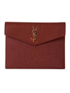 Envelope Uptown Baby Clutch Bag Burgundy - SAINT LAURENT - BALAAN 2