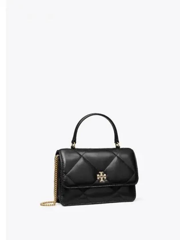 Kira logo diamond quilted mini top handle tote bag WOC chain wallet shoulder black domestic product GM0024090408601 - TORY BURCH - BALAAN 1