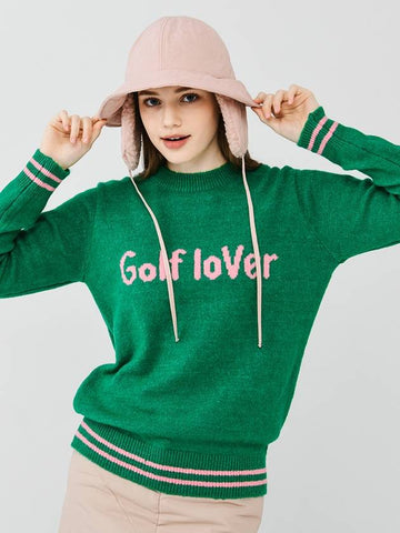 Golf rubber color matching sweater GREEN - MONBIRDIE GOLF - BALAAN 1