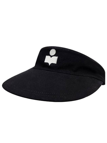 TYRY Logo Visor Cap Hat Black Ecru CQ004XHA A3C01J BKEC - ISABEL MARANT - BALAAN 1