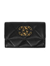 Wallet New Logo CC Lambskin Nineteen 19 Black - CHANEL - BALAAN 8