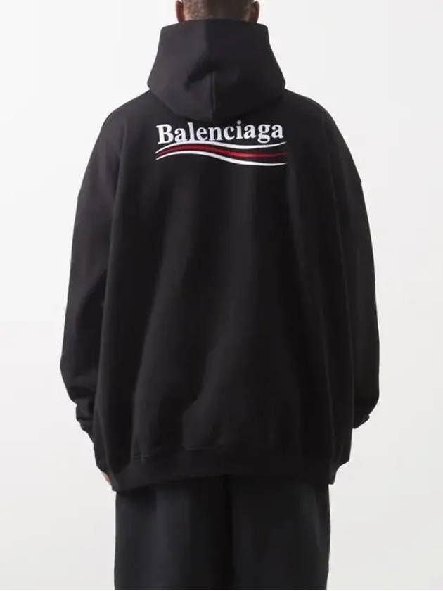 Men's Embroidered Logo Hoodie Black - BALENCIAGA - BALAAN 6