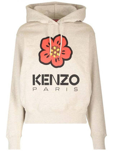 Boke Flower Classic Cotton Hoodie Sweatshirt Pale Grey - KENZO - BALAAN 1