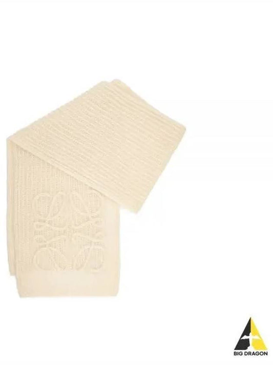 Anagram Mohair Blend Scarf Ivory - LOEWE - BALAAN 2