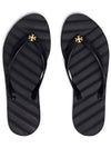 Kira Logo Flip Flops Black - TORY BURCH - BALAAN 5