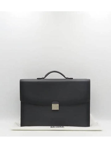 113320 Gray color leather Meisterst ck Sfumato single gusset briefcase - MONTBLANC - BALAAN 1