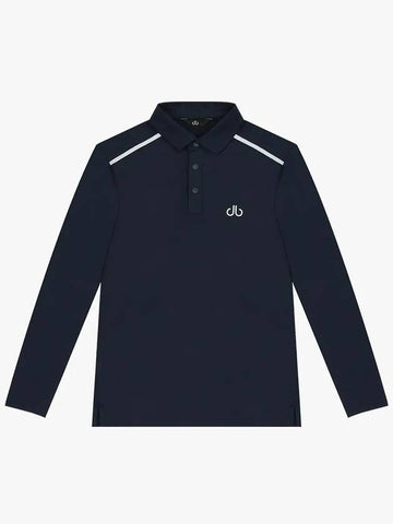 Drew Spring Slit Modified Collar T-shirt DM41LT36NAVY - DRUH GOLF - BALAAN 1