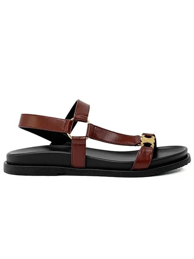 Maud Calfskin Triomphe Sandals Rust - CELINE - BALAAN 2