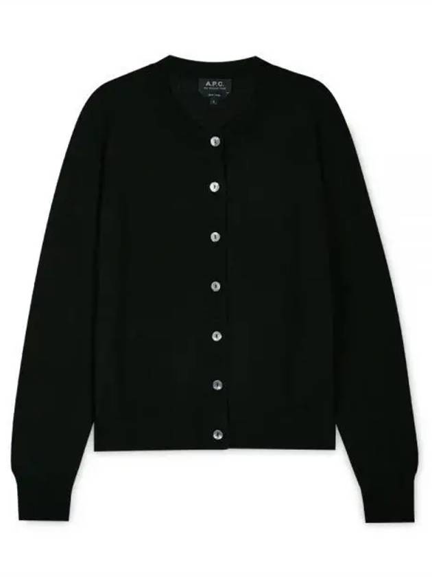 Marine Wool Cardigan Black - A.P.C. - BALAAN 2