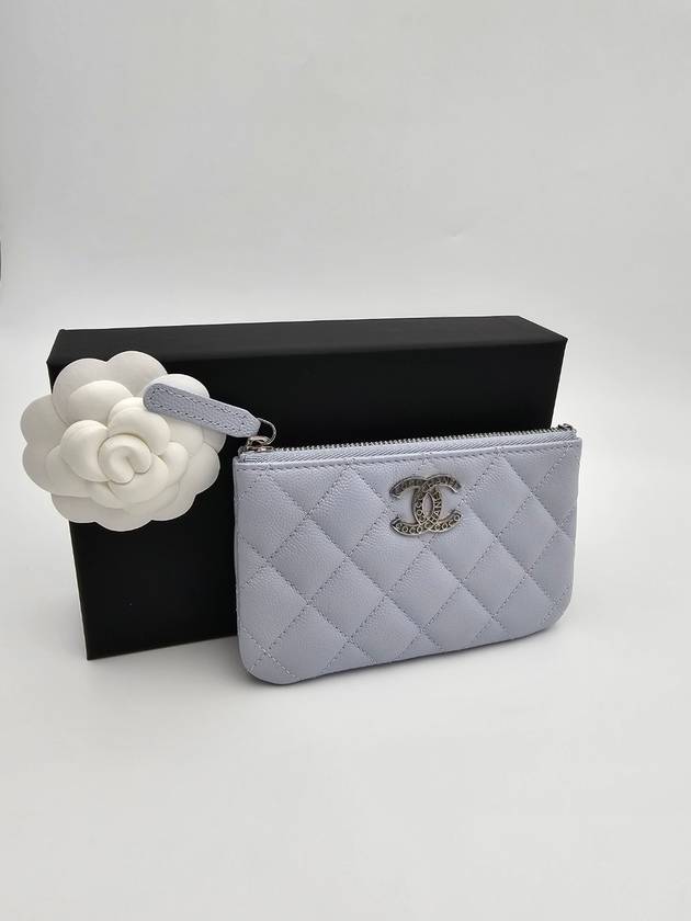 Mini pouch pouch bag inner bag season gray silver caviar AP3833 - CHANEL - BALAAN 1