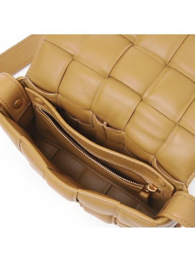 Cassette Intrecciato Padded Small Cross Bag Camel - BOTTEGA VENETA - BALAAN 5