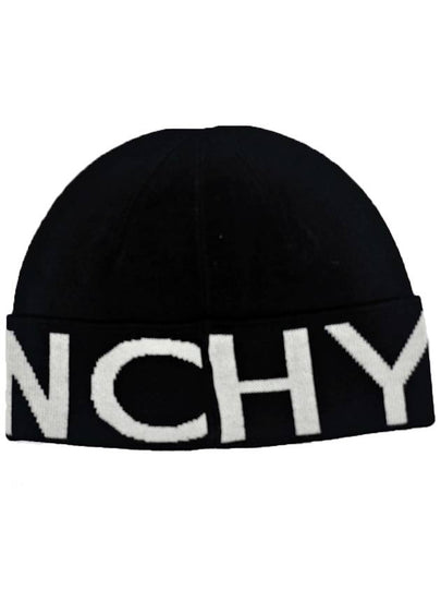 Logo Wool Beanie Black - GIVENCHY - BALAAN 2